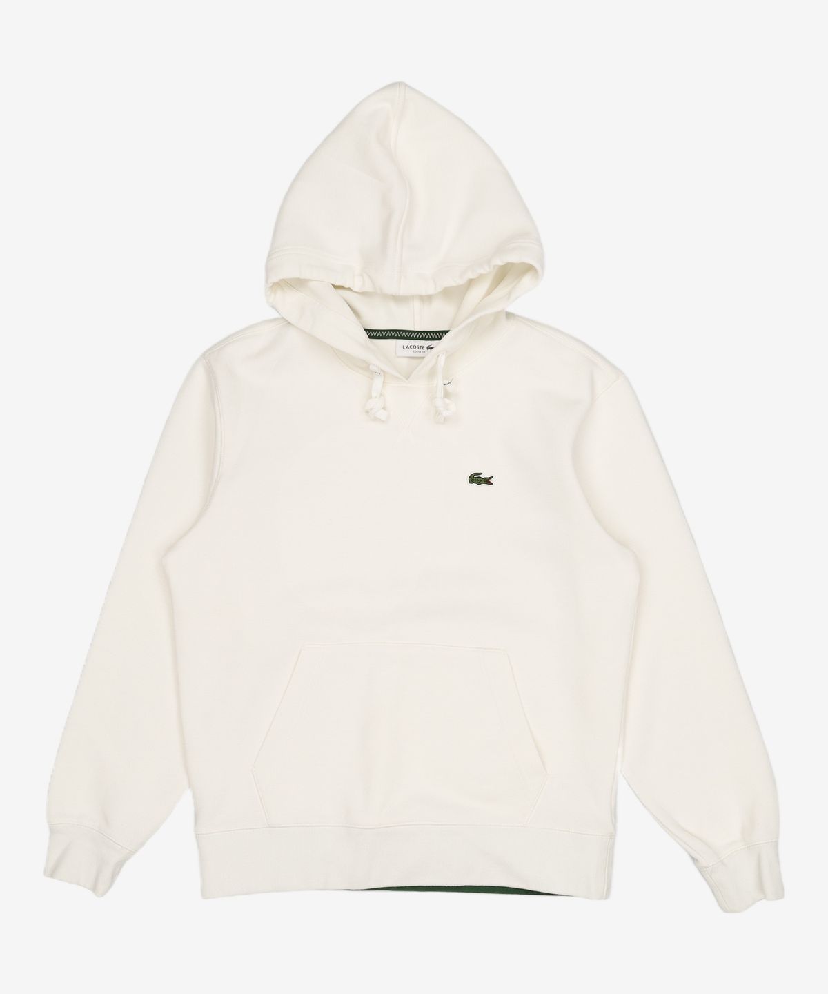 라코스테(LACOSTE) 여성 더블페이스 피케 루즈핏 후드 티셔츠 [오프화이트] 34