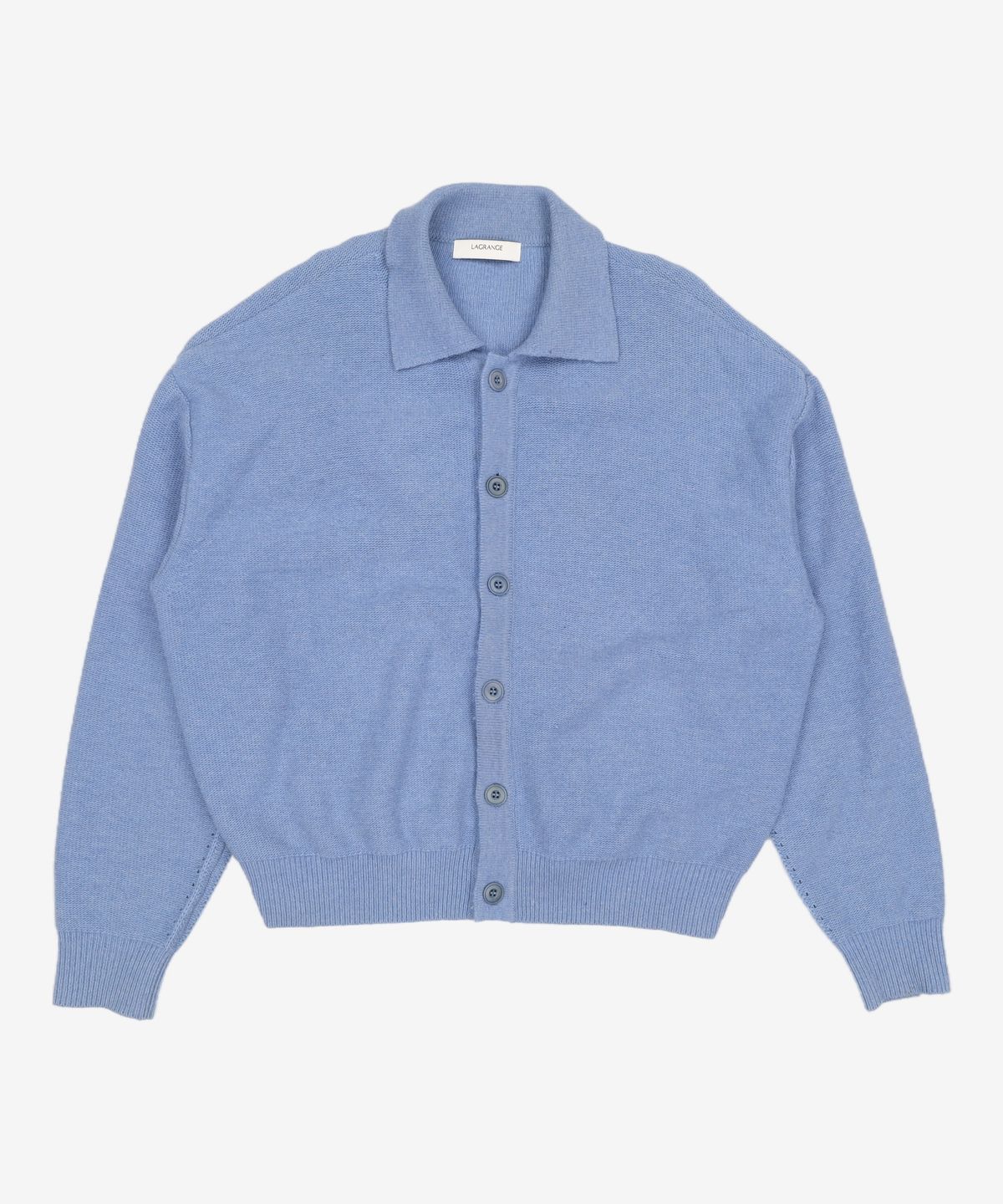 라그랑지(LAGRANGE) WOOL CASH COLLAR KNIT CARDIGAN BLUE M