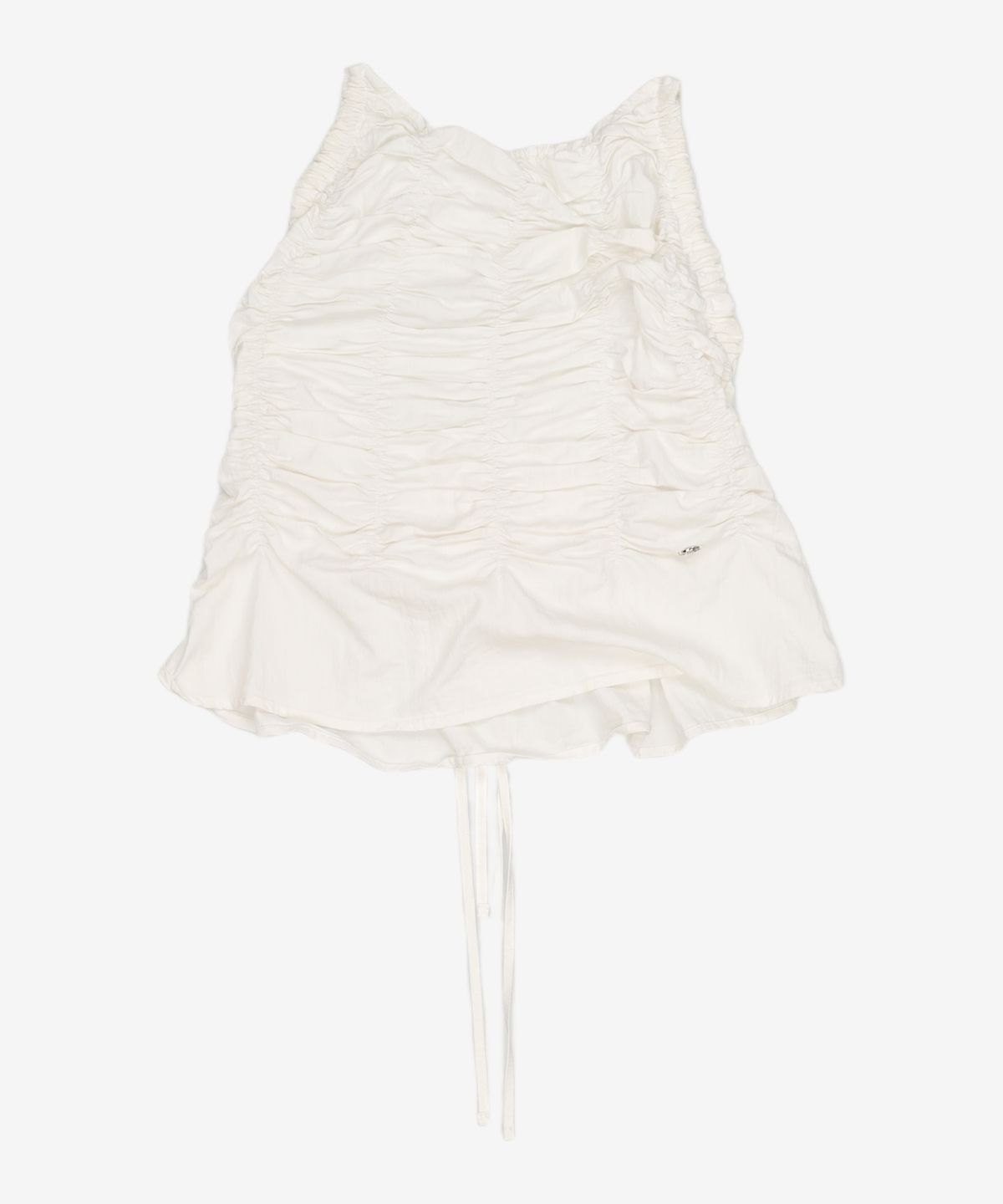김미더영(GIMMETHEYOUNG) G_BACKLESS RIBBON TOP / WHITE ONE SIZE