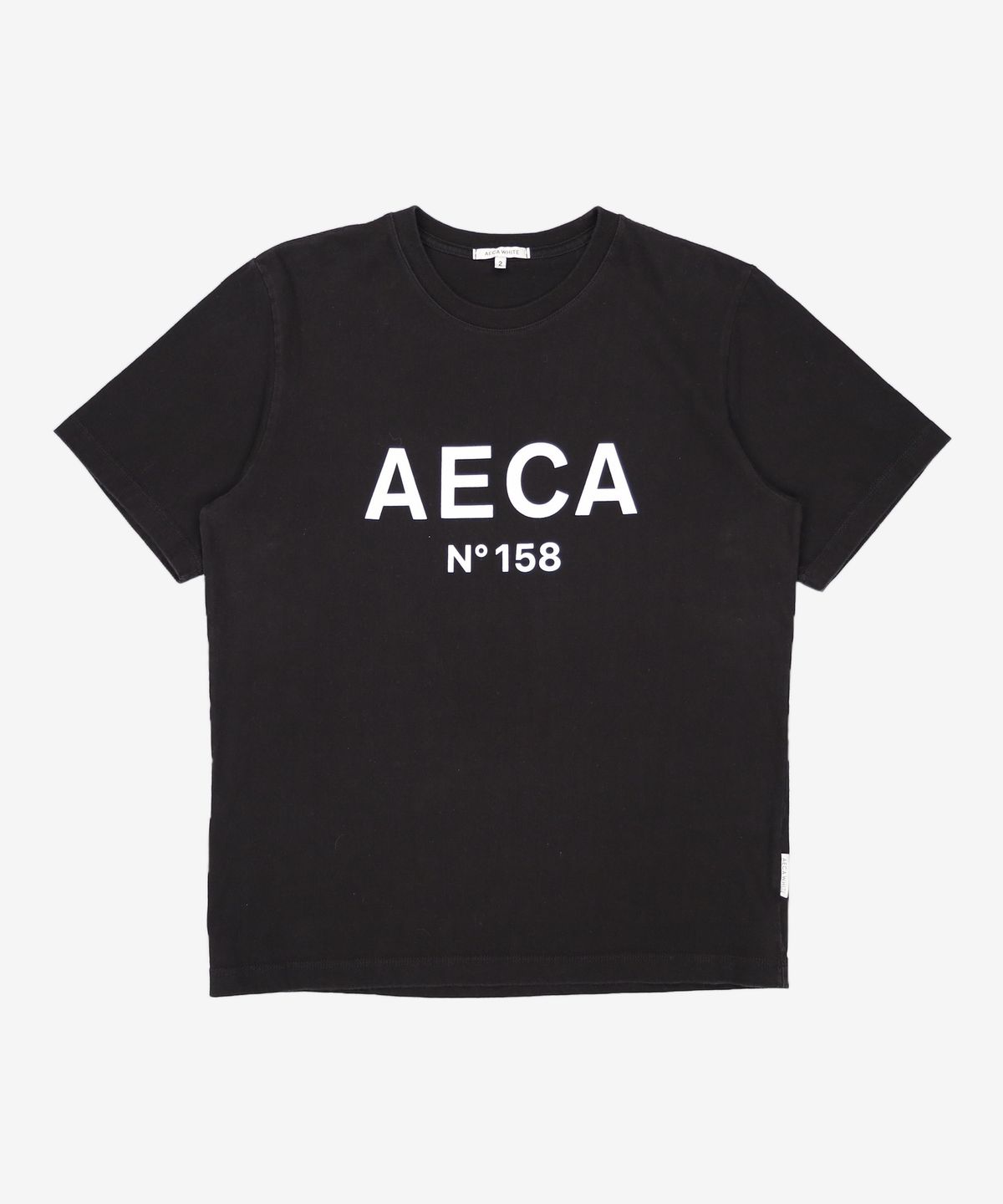 에이카화이트(AECA) HALF SLEEVE TEE (Premium BASIC) -LIGHT CHARCOAL 2