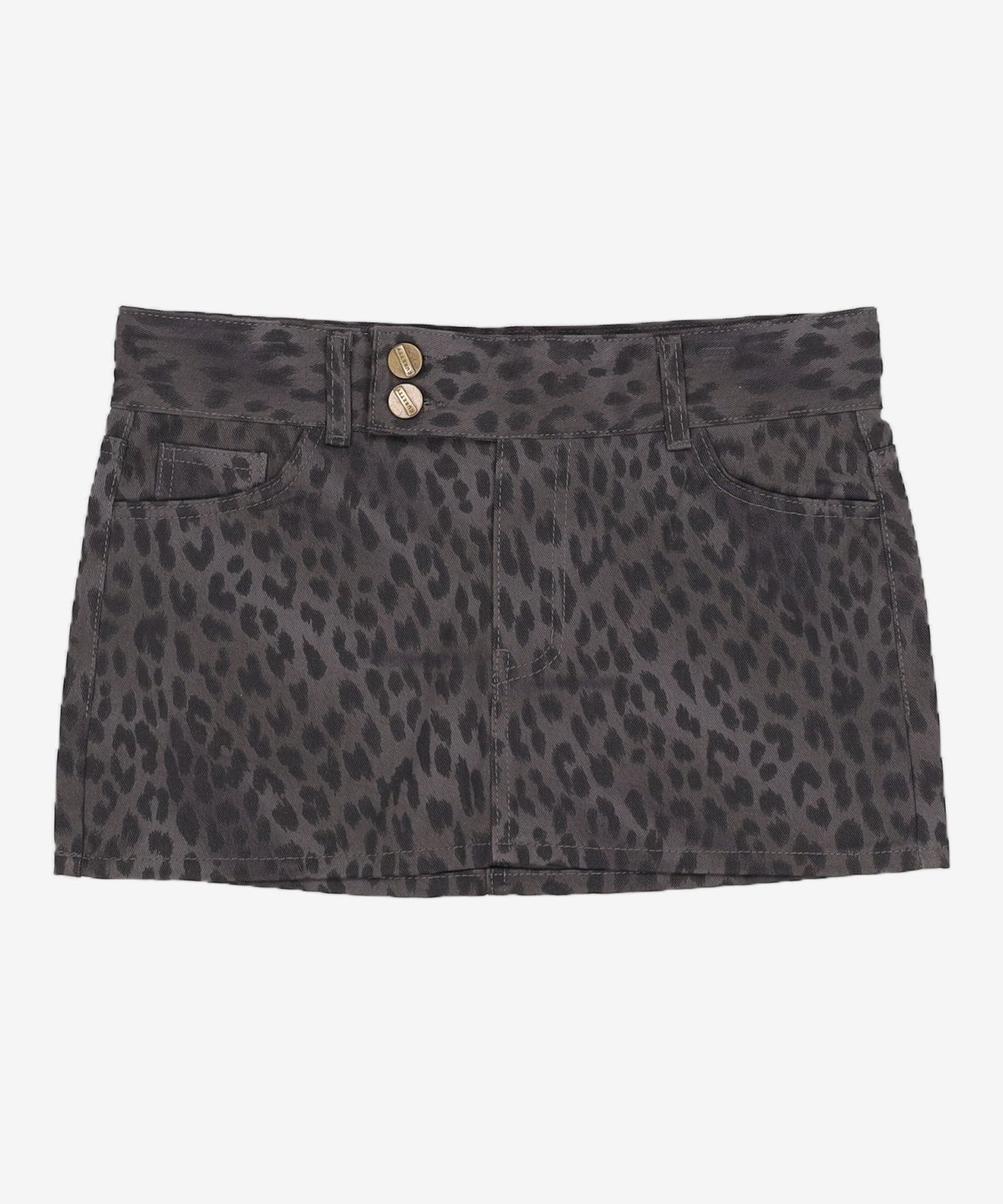 큐리티(CURETTY) C LEOPARD MINI SKIRT_BROWN M