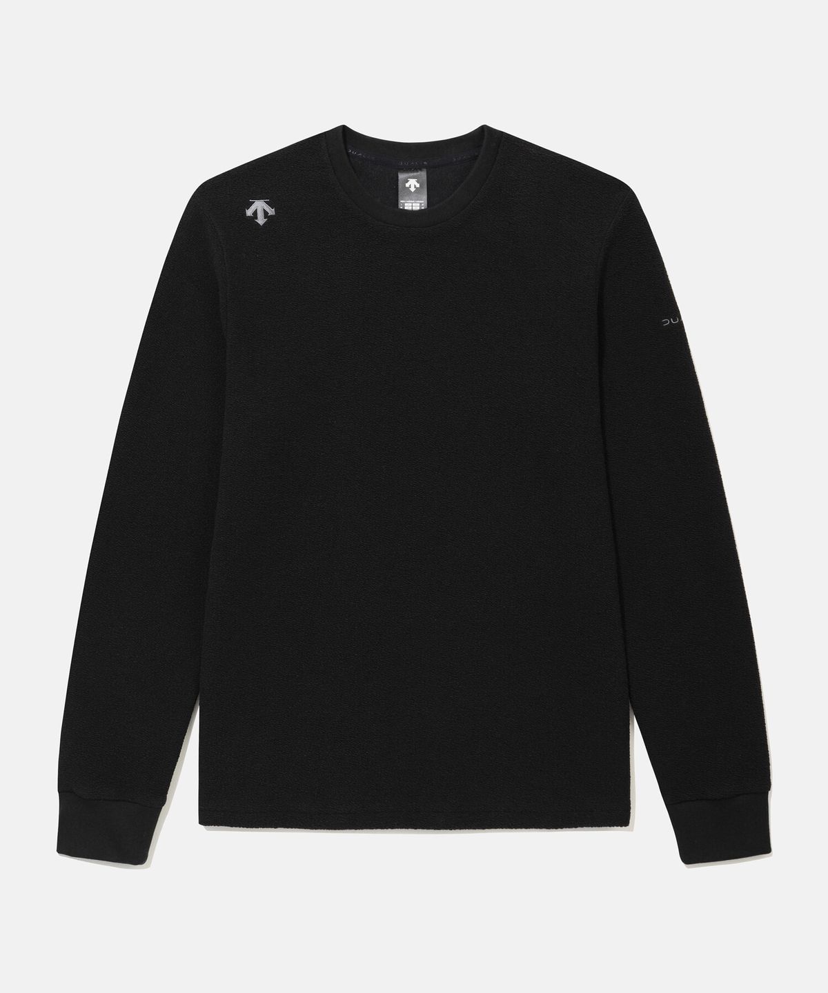 데상트(DESCENTE) 남성 테리 니트 컴포트핏 긴팔 티셔츠 블랙 SR321DTL93