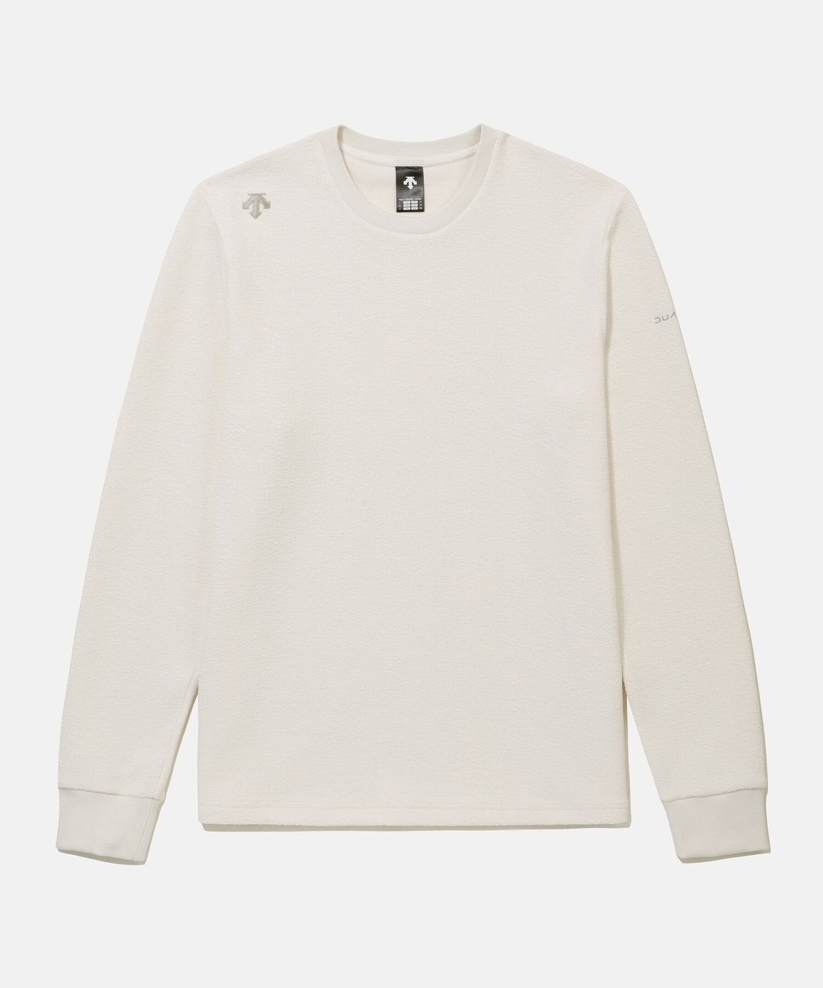 데상트(DESCENTE) 남성 테리 니트 컴포트핏 긴팔 티셔츠 아이보리 SR321DTL93