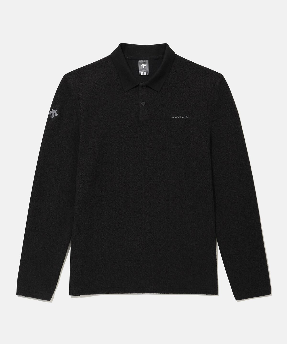 데상트(DESCENTE) 남성 테리 니트 긴팔 폴로 티셔츠 블랙 SR321DPL91
