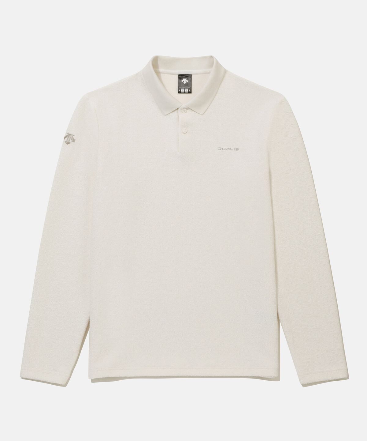 데상트(DESCENTE) 남성 테리 니트 긴팔 폴로 티셔츠 아이보리 SR321DPL91