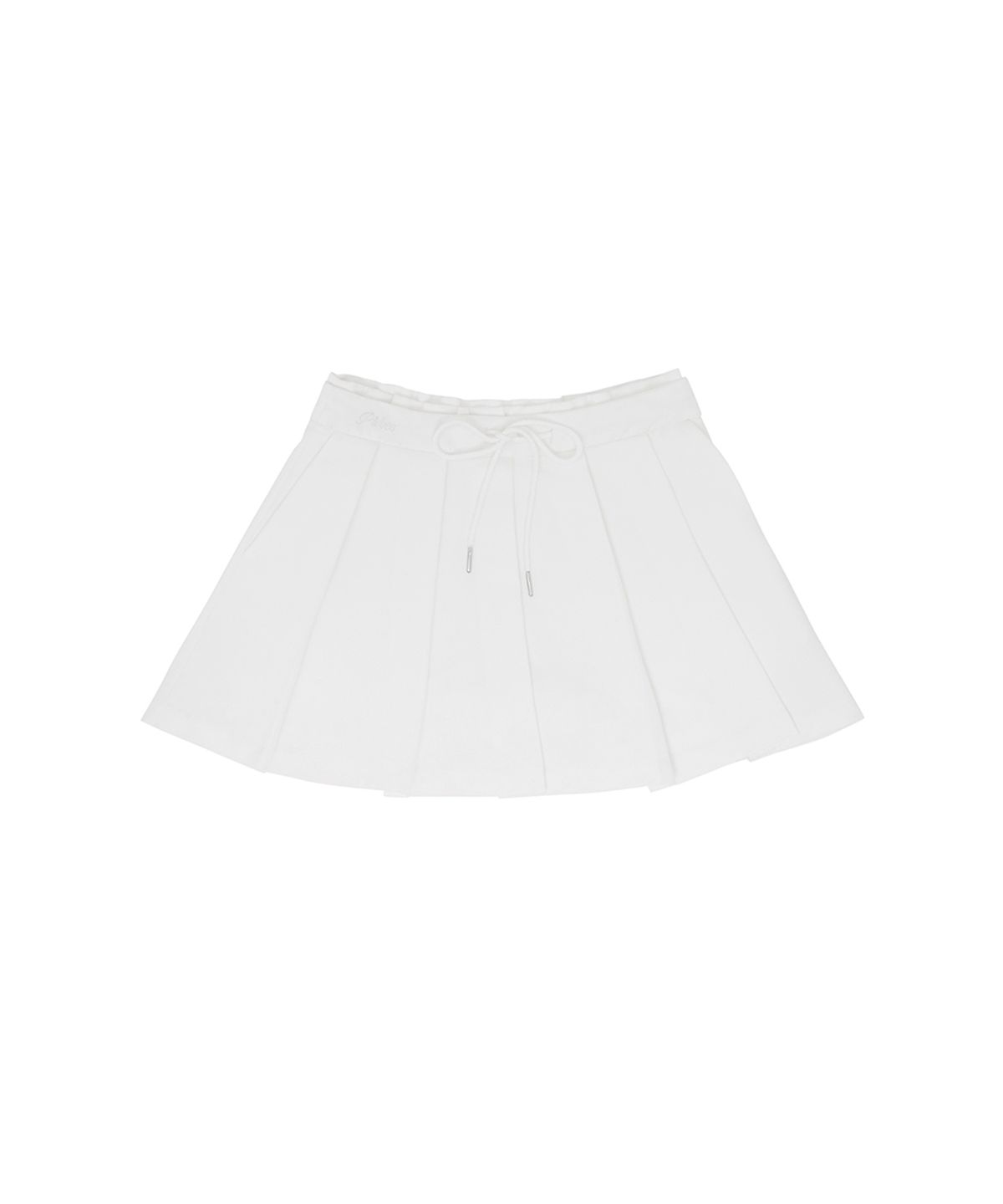 피브비(PIV’VEE) Drawstring Pleated Mini Skirt (cloud white)