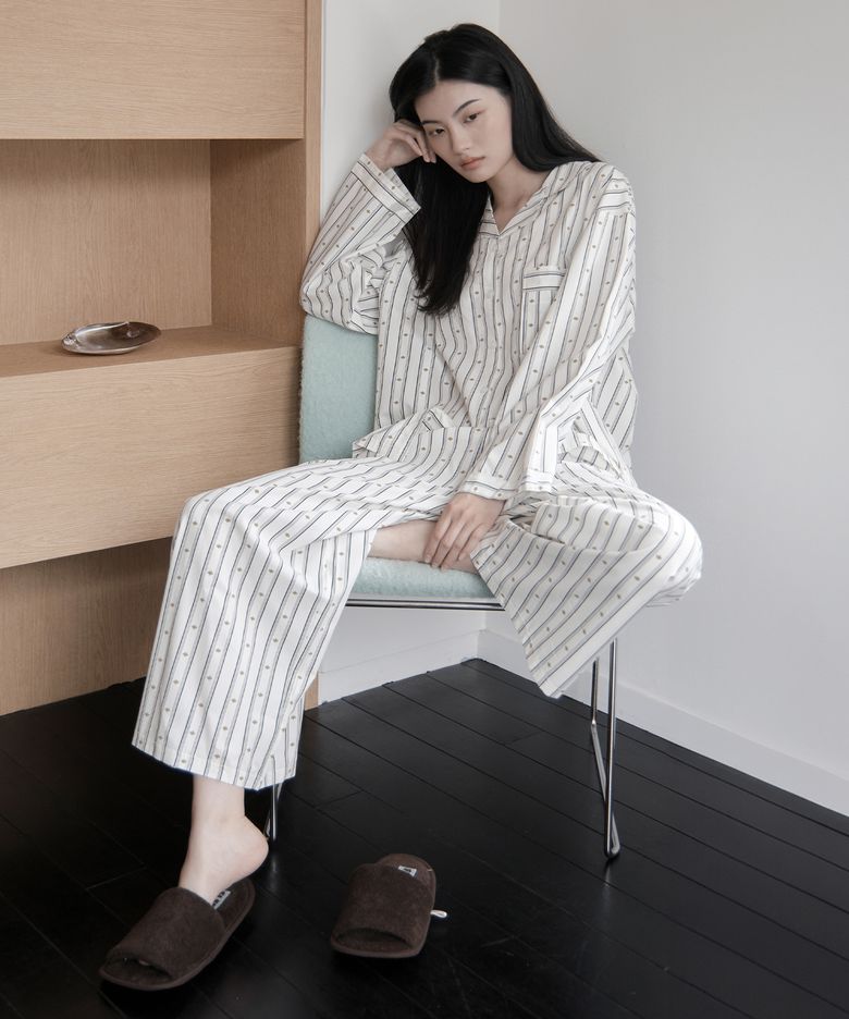 아멜리 히솝 모달 긴팔 잠옷 세트