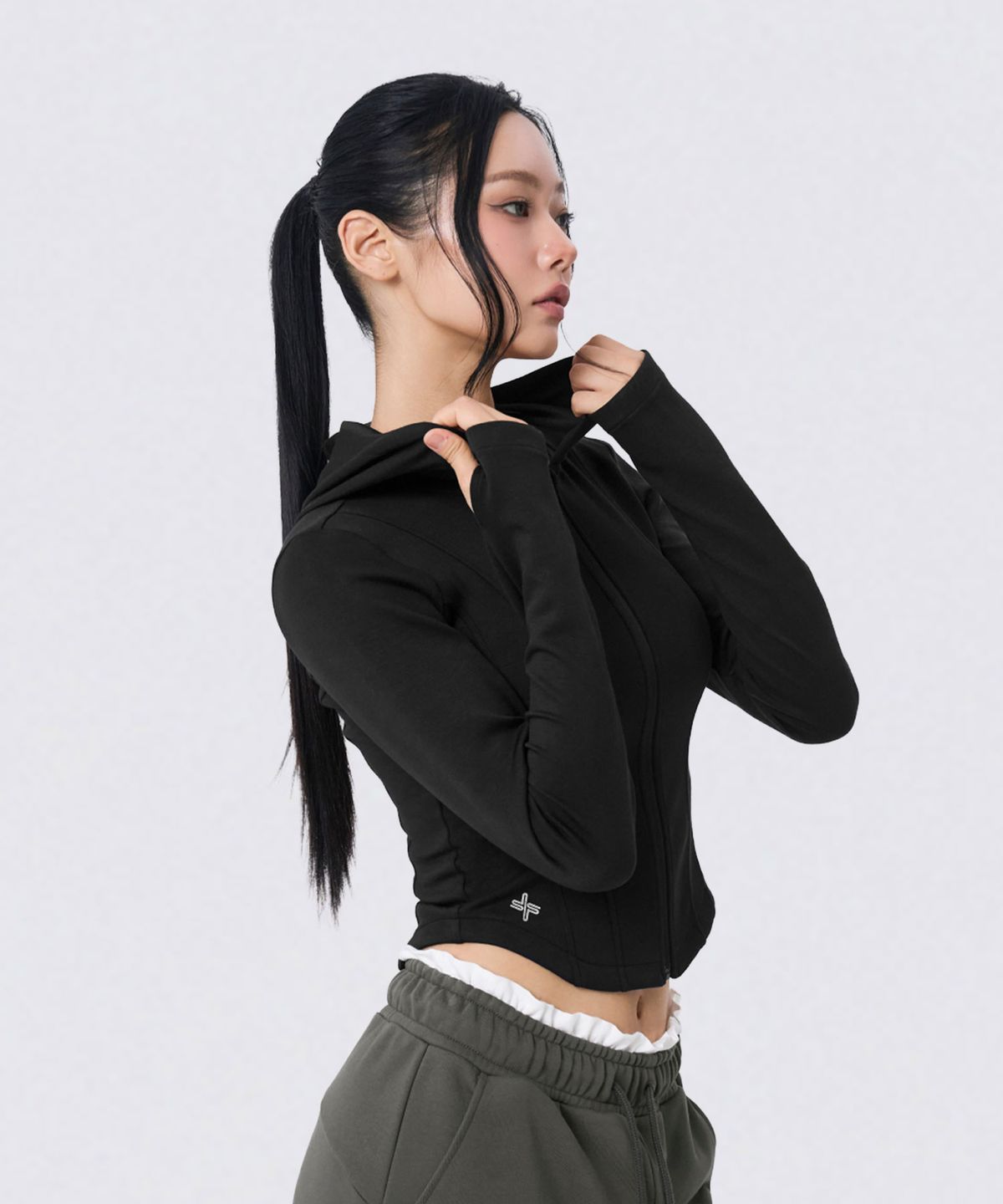 젝시믹스(XEXYMIX) 소프트 슬림 후드 집업 XFL3JL1001