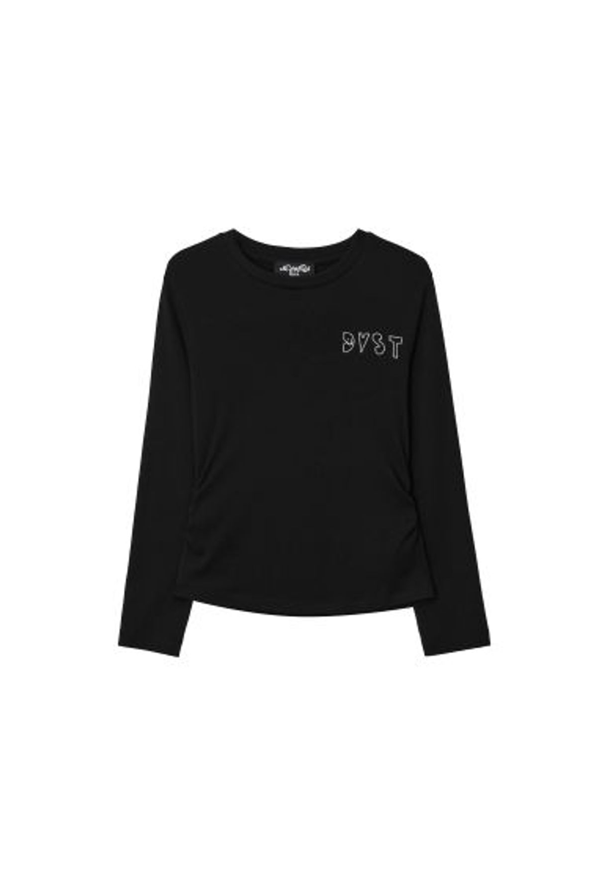 데바스테(DEVASTEE) DVST 로고 라운드넥 긴팔티 (EFFDVTP06BLK)