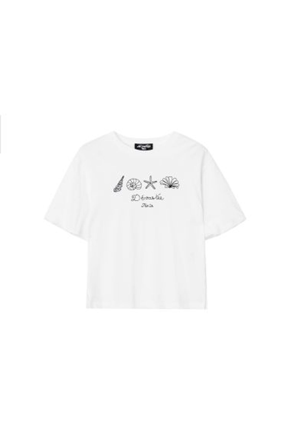 데바스테(DEVASTEE) 벌룬 반팔 자수 티셔츠 (ESFDVTP22WHT)
