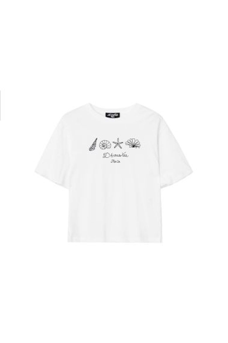 벌룬 반팔 자수 티셔츠 (ESFDVTP22WHT)