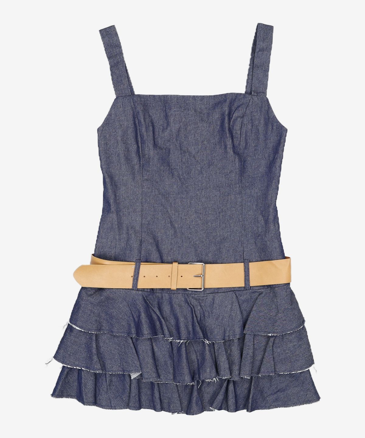 미쏘(MIXXO) 티어드 벨트 미니 원피스_MIWOWE907C S