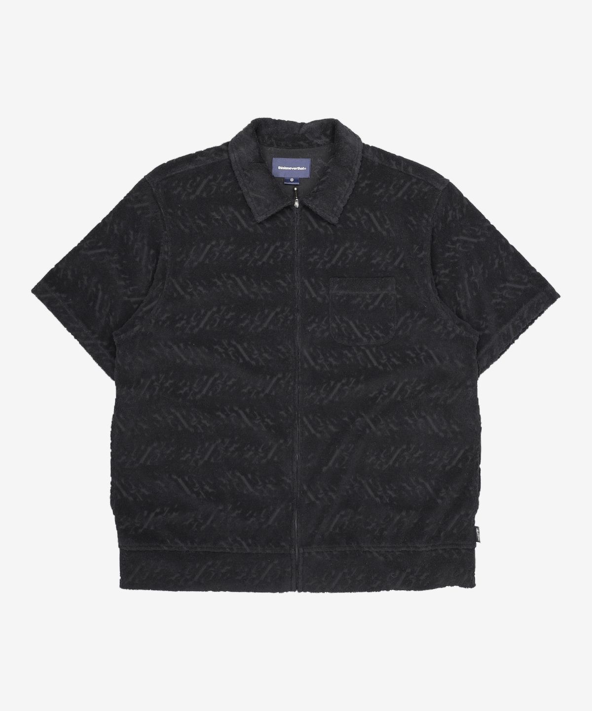 디스이즈네버댓(THISISNEVERTHAT) Terry S/S Zip Shirt Black M