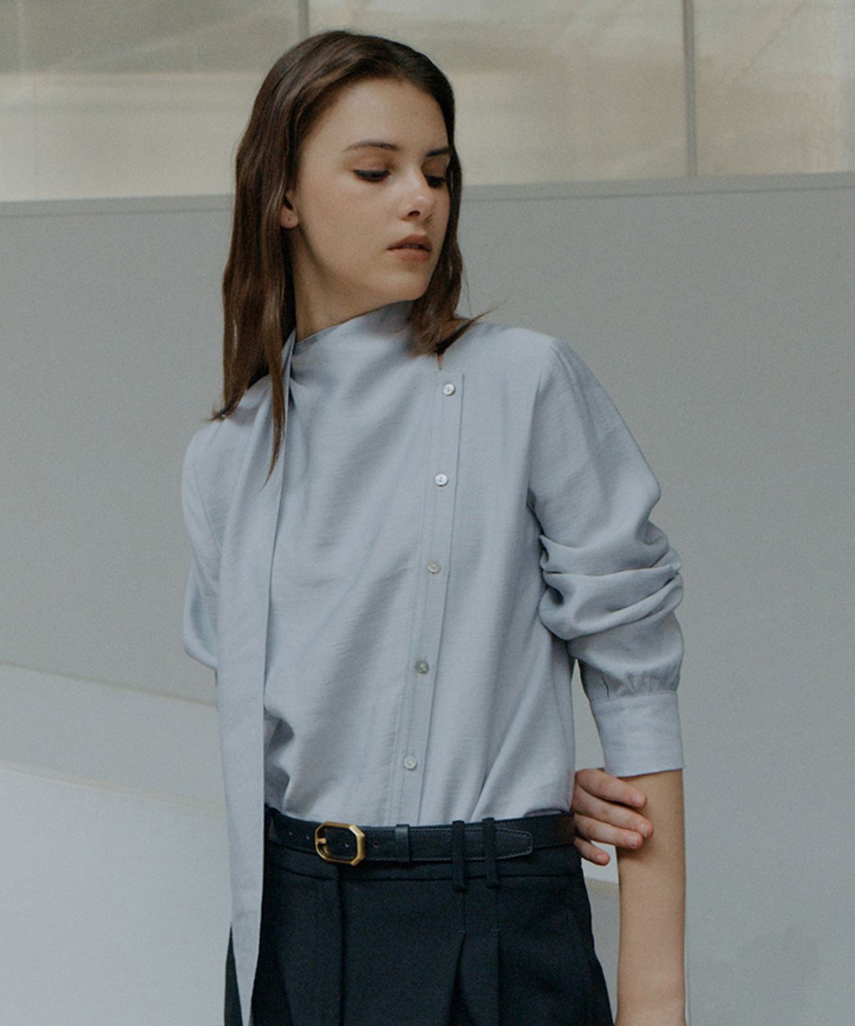 바니스뉴욕(BARNEYS NEWYORK) 26FW 시그넷 레더 벨트 블랙