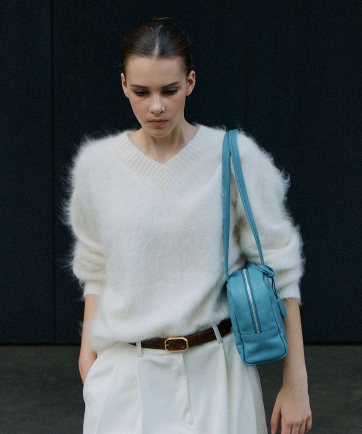 바니스뉴욕(BARNEYS NEWYORK) 26FW 시그넷 레더 벨트 브라운