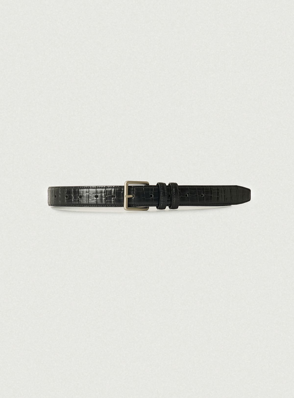 더바넷(THEBARNNET) Square Bold Leather Belt_Black