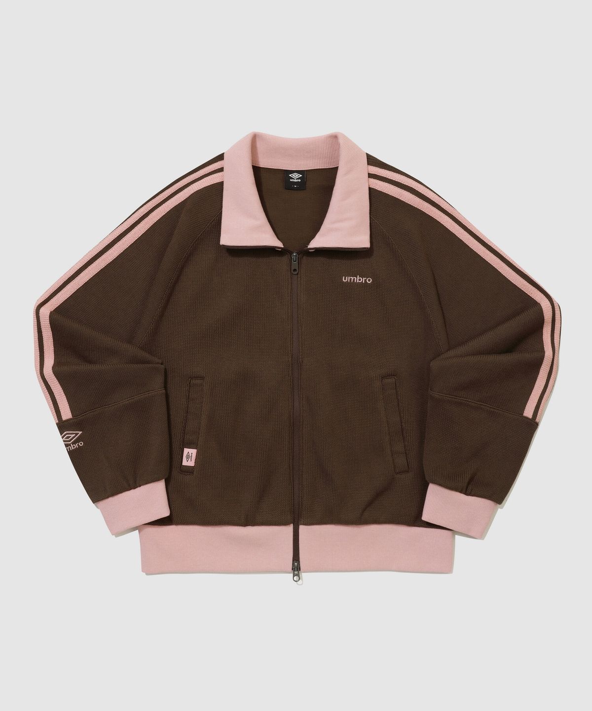 엄브로(UMBRO) 우먼스 스웨터라이크 트랙 자켓 브라운 UR322CFT98