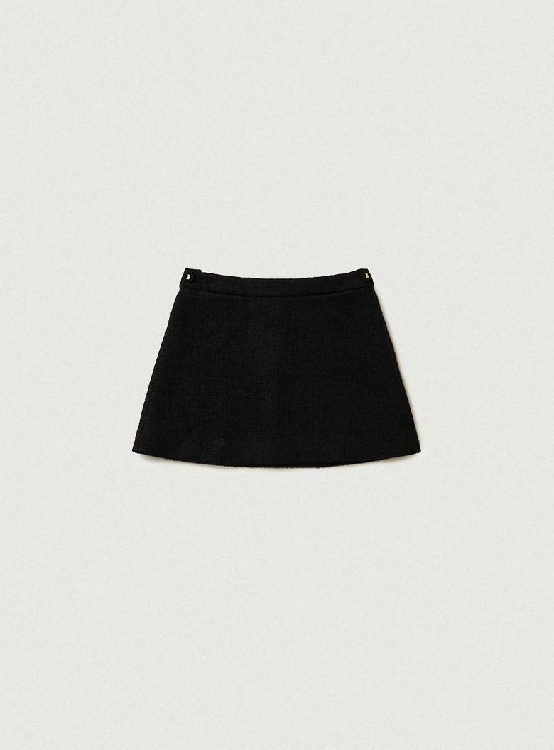 Annes Tweed Set-Up Skirt_Black