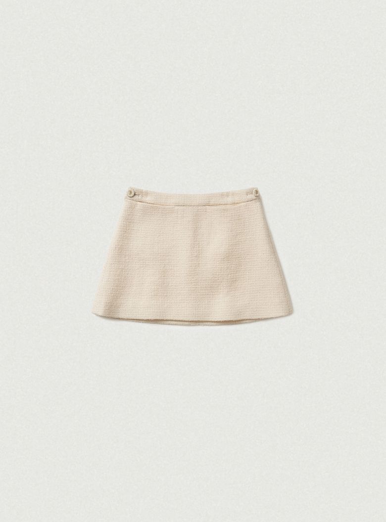 Annes Tweed Set-Up Skirt_Cream