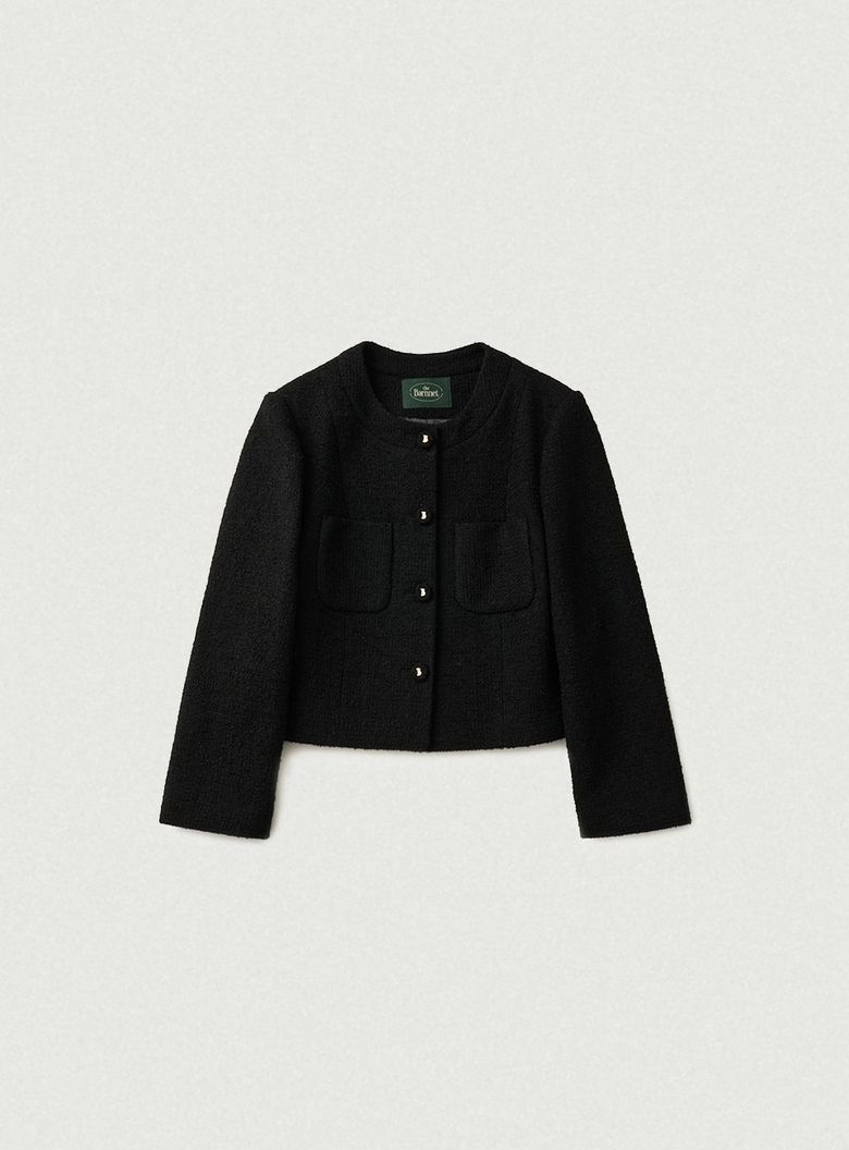 Annes Tweed Set-up Jacket_Black