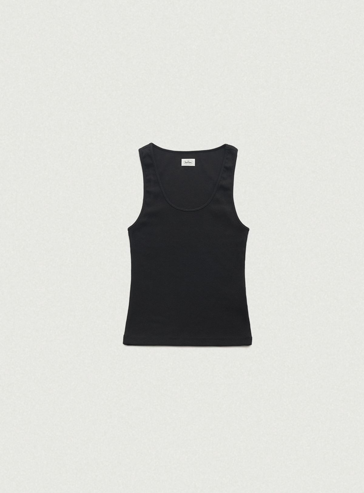 더바넷(THEBARNNET) U-Neck Ribbed Tank Top_Black