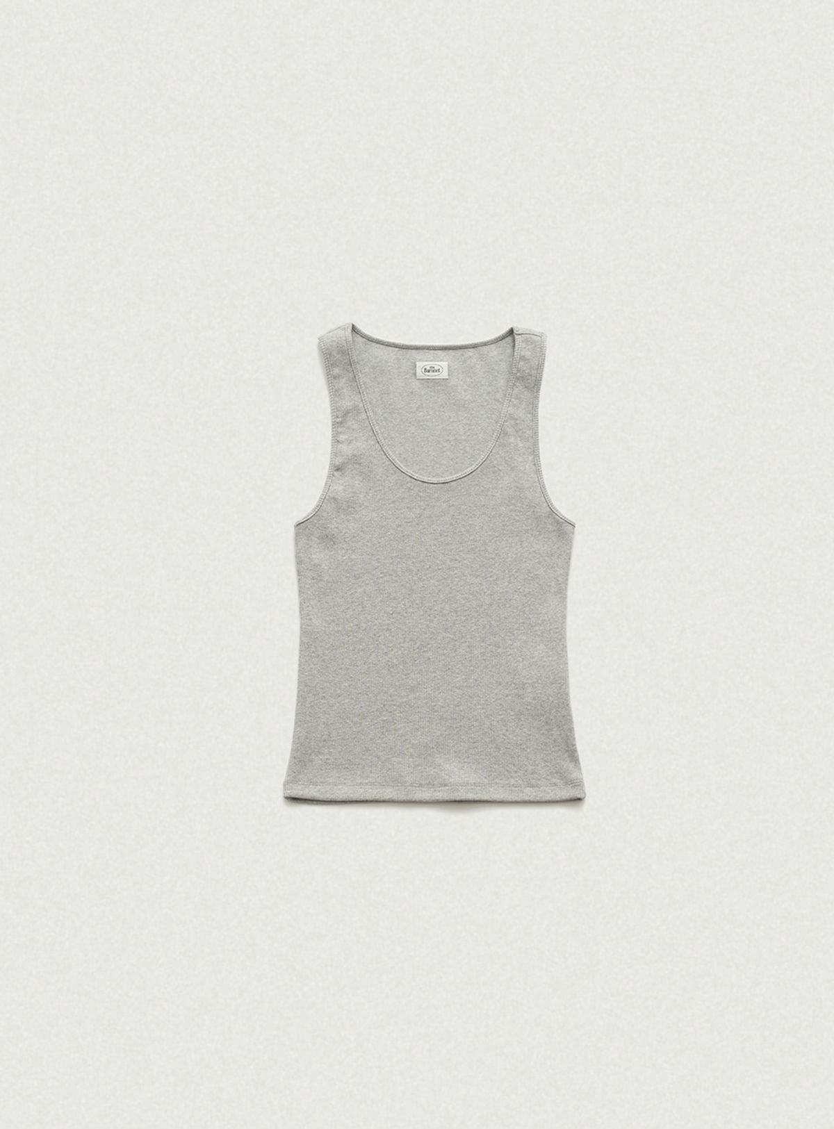 더바넷(THEBARNNET) U-Neck Ribbed Tank Top_Grey