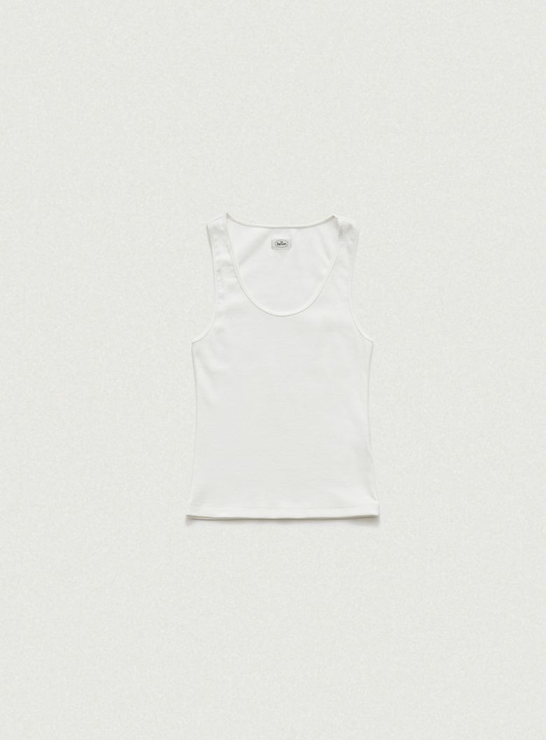 U-Neck Ribbed Tank Top_Ivory