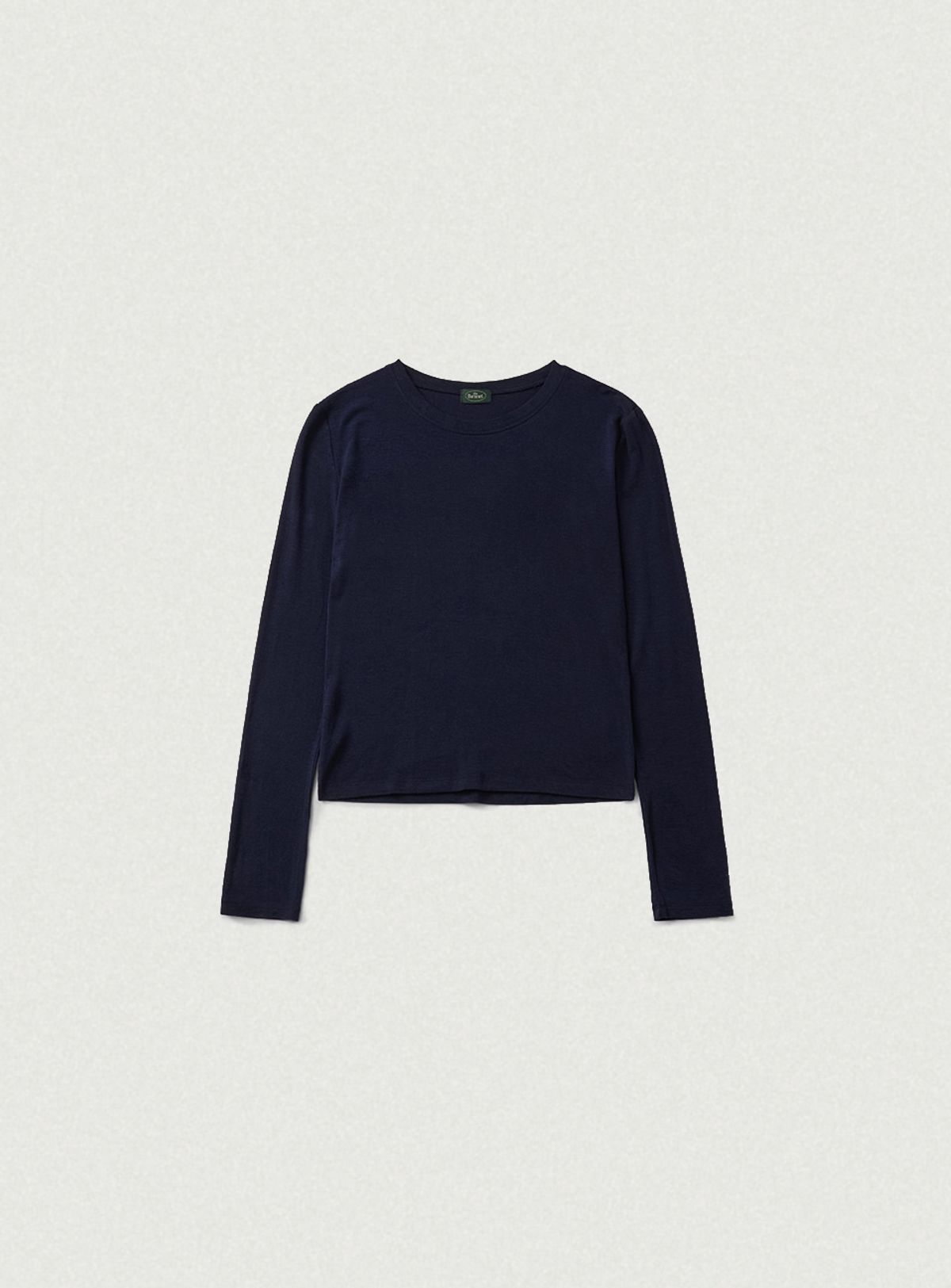더바넷(THEBARNNET) Soft Slim Wool Tencel T-Shirt_Navy