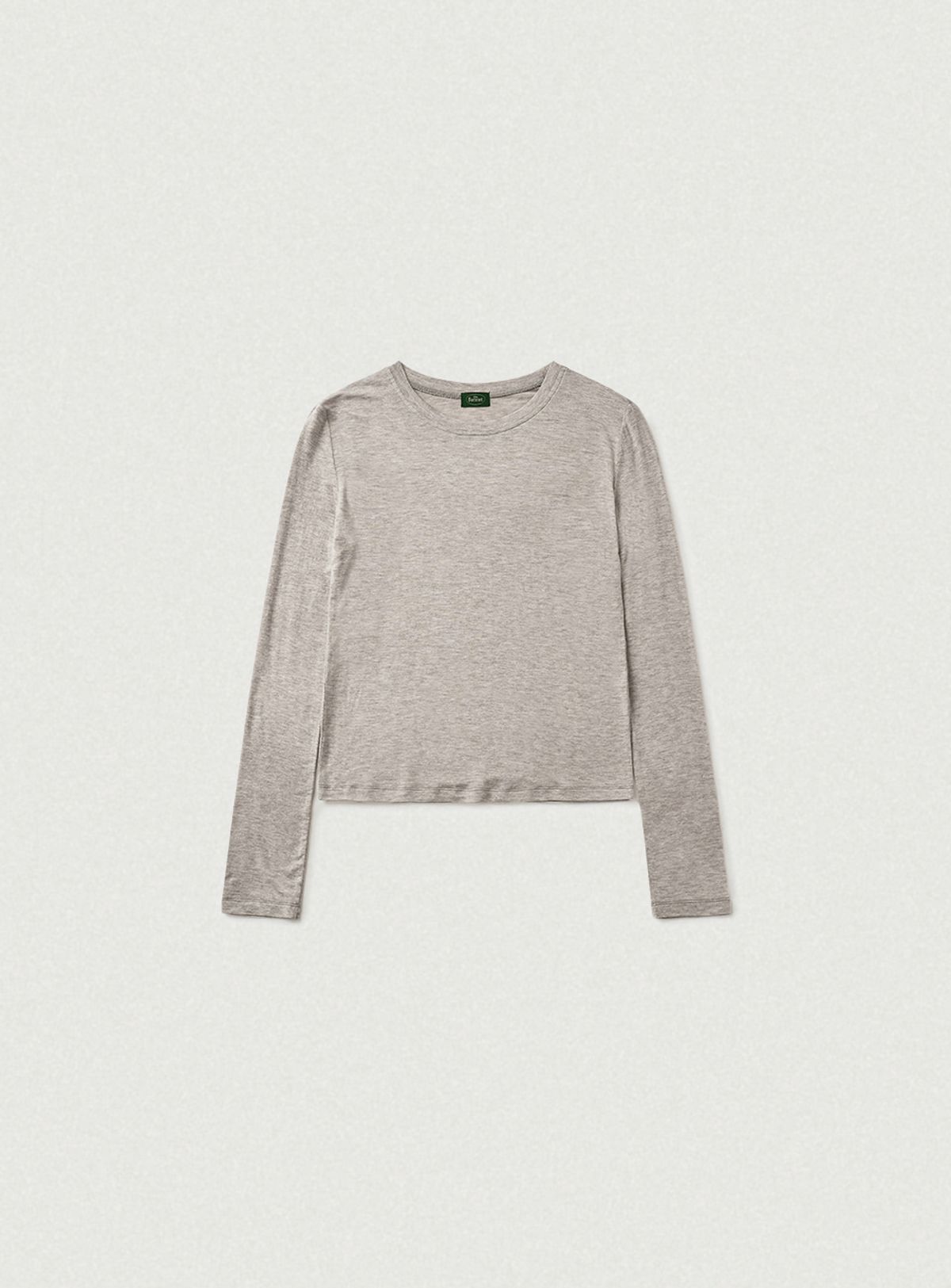더바넷(THEBARNNET) Soft Slim Wool Tencel T-Shirt_Melange Grey