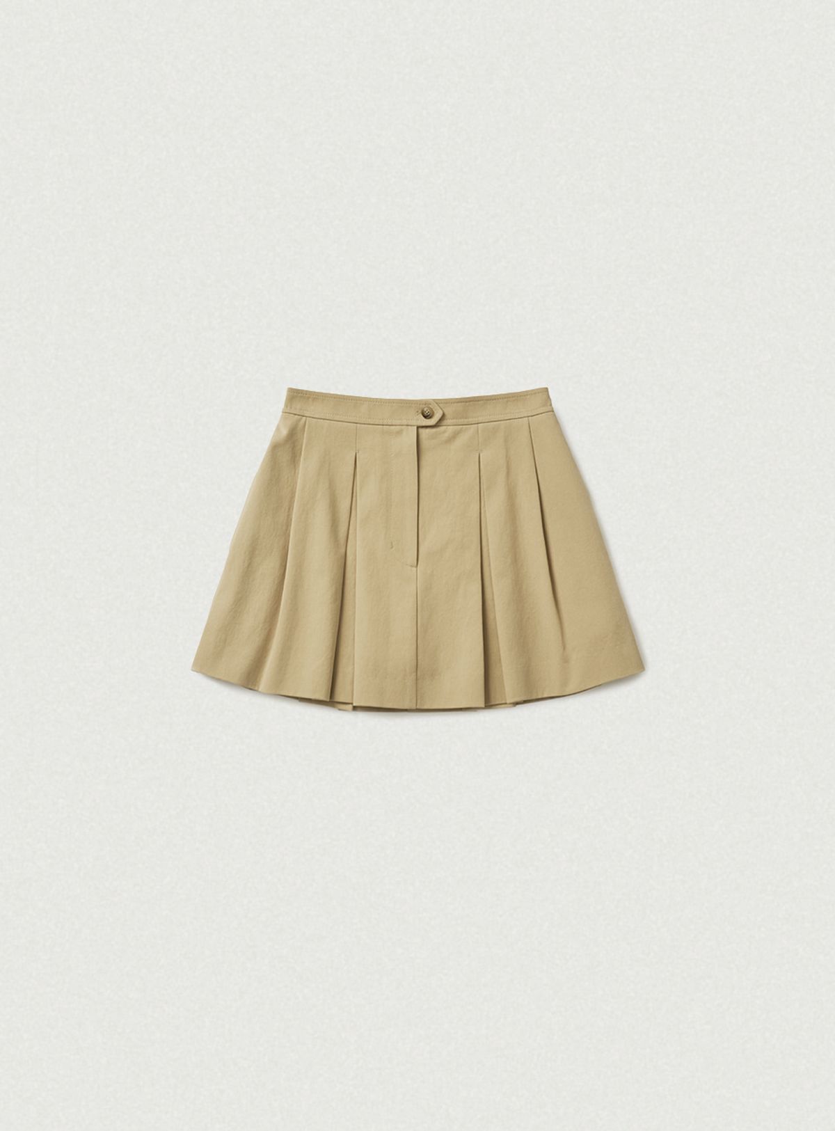 더바넷(THEBARNNET) Wael Pleats Mini Skirt_Beige