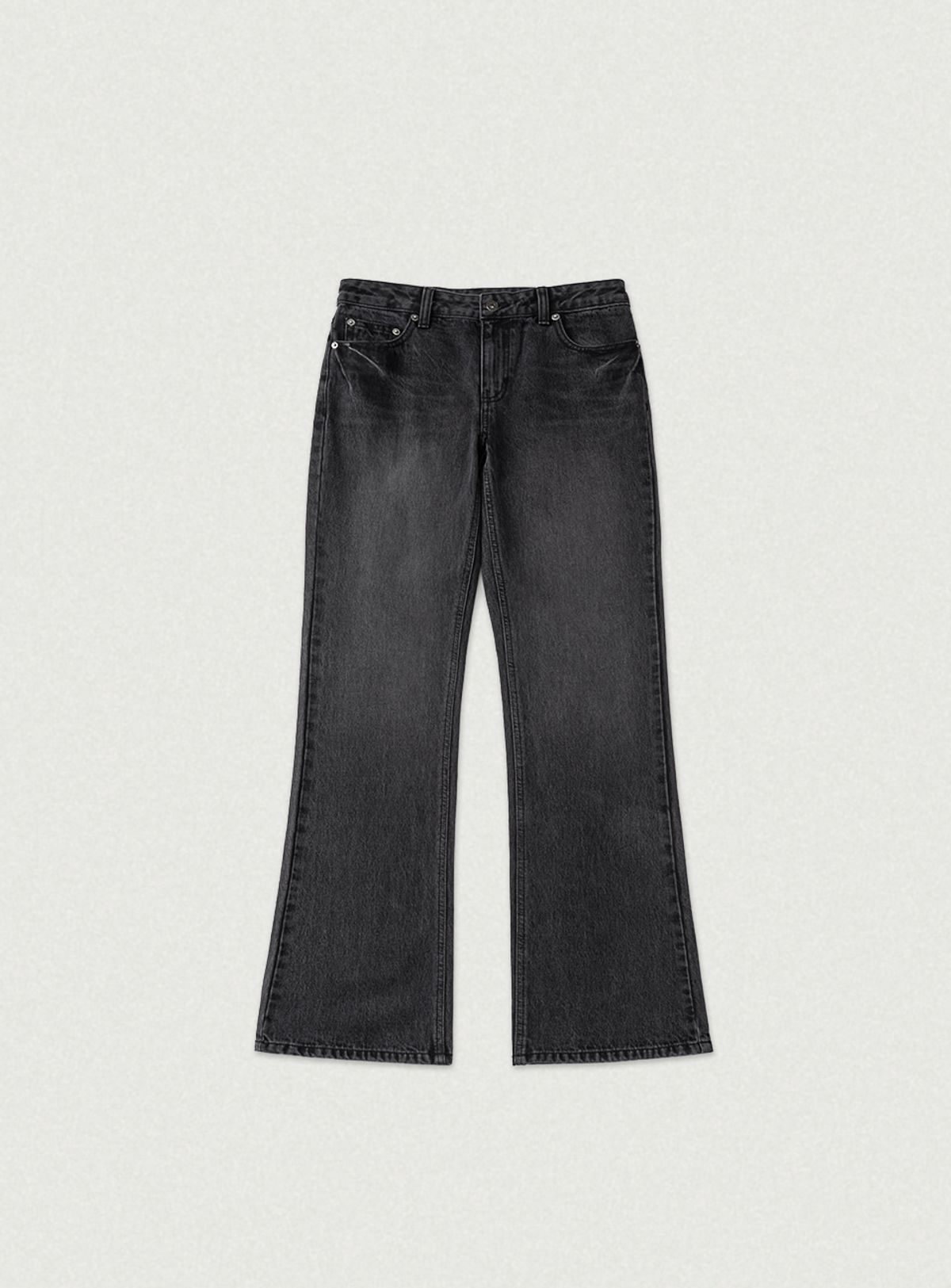 더바넷(THEBARNNET) Rune Boots Cut Denim Pants_Black