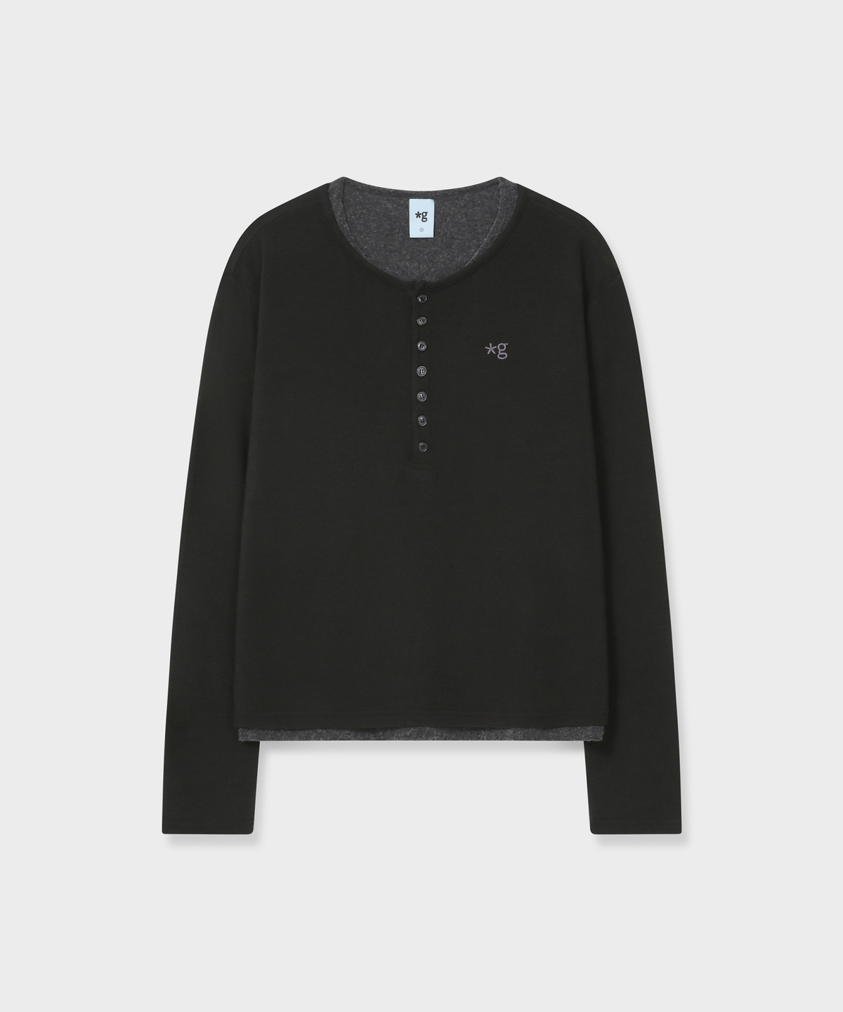 글런든(GRUNDEN) 레이어드 헨리넥 니트 (BLACK)_GCCUJTS01BK
