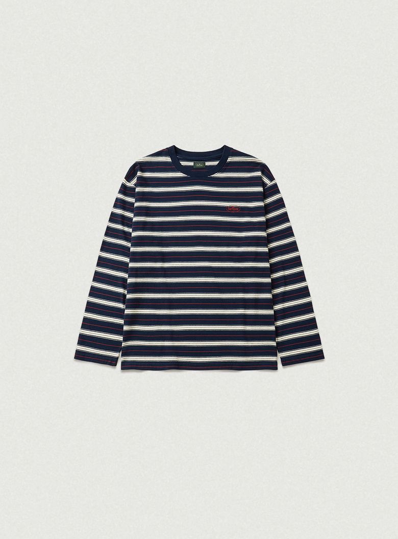 Lang Stripe Overfit T-shirt_Navy