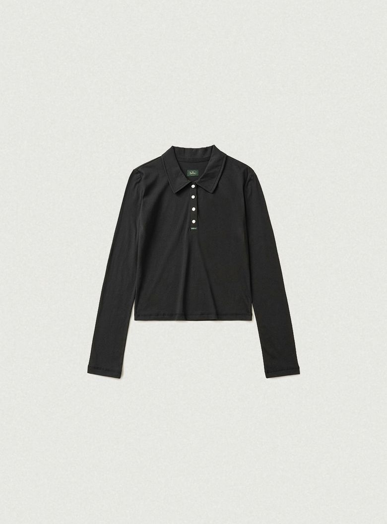 Reeve Collared Henley Top_Black