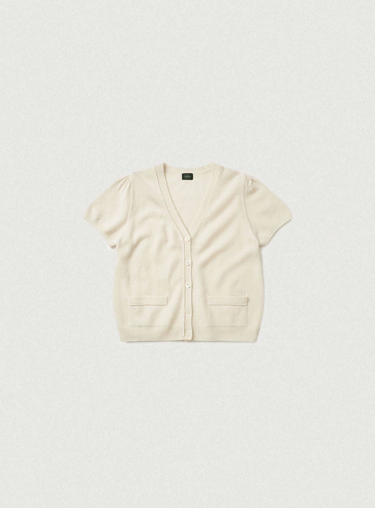 더바넷(THEBARNNET) Clay Cashmere Half Knit Cardigan_Ivory
