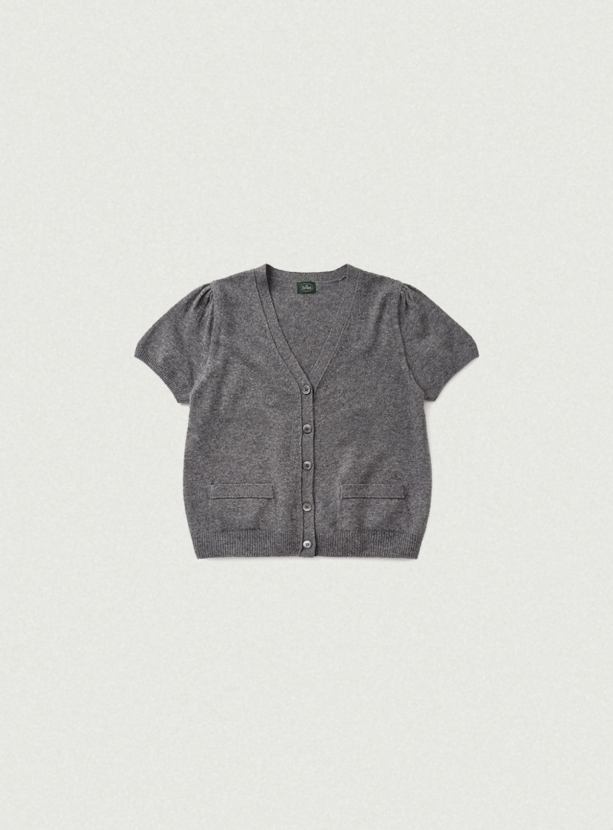 더바넷(THEBARNNET) Clay Cashmere Half Knit Cardigan_Charcoal