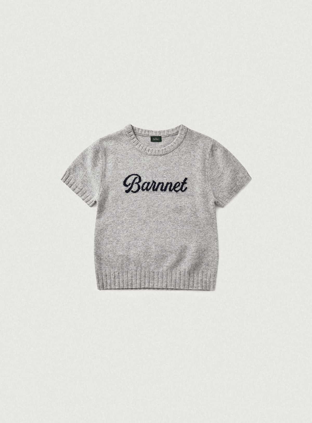 더바넷(THEBARNNET) Barnnet Logo Cashmere Knit_Light Grey