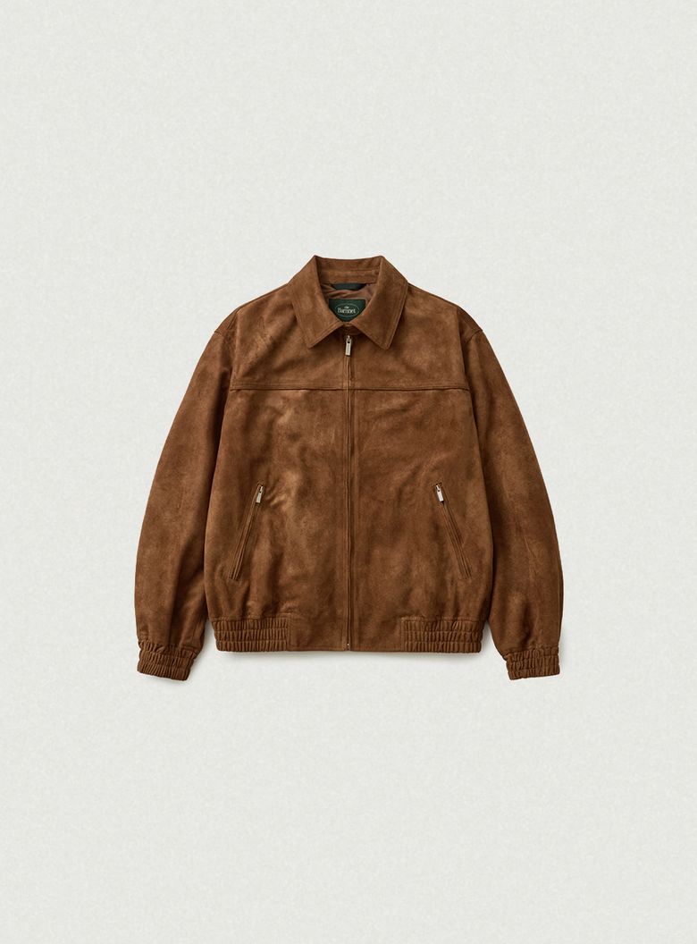 Ranch Suede Blouson Jacket_Brown