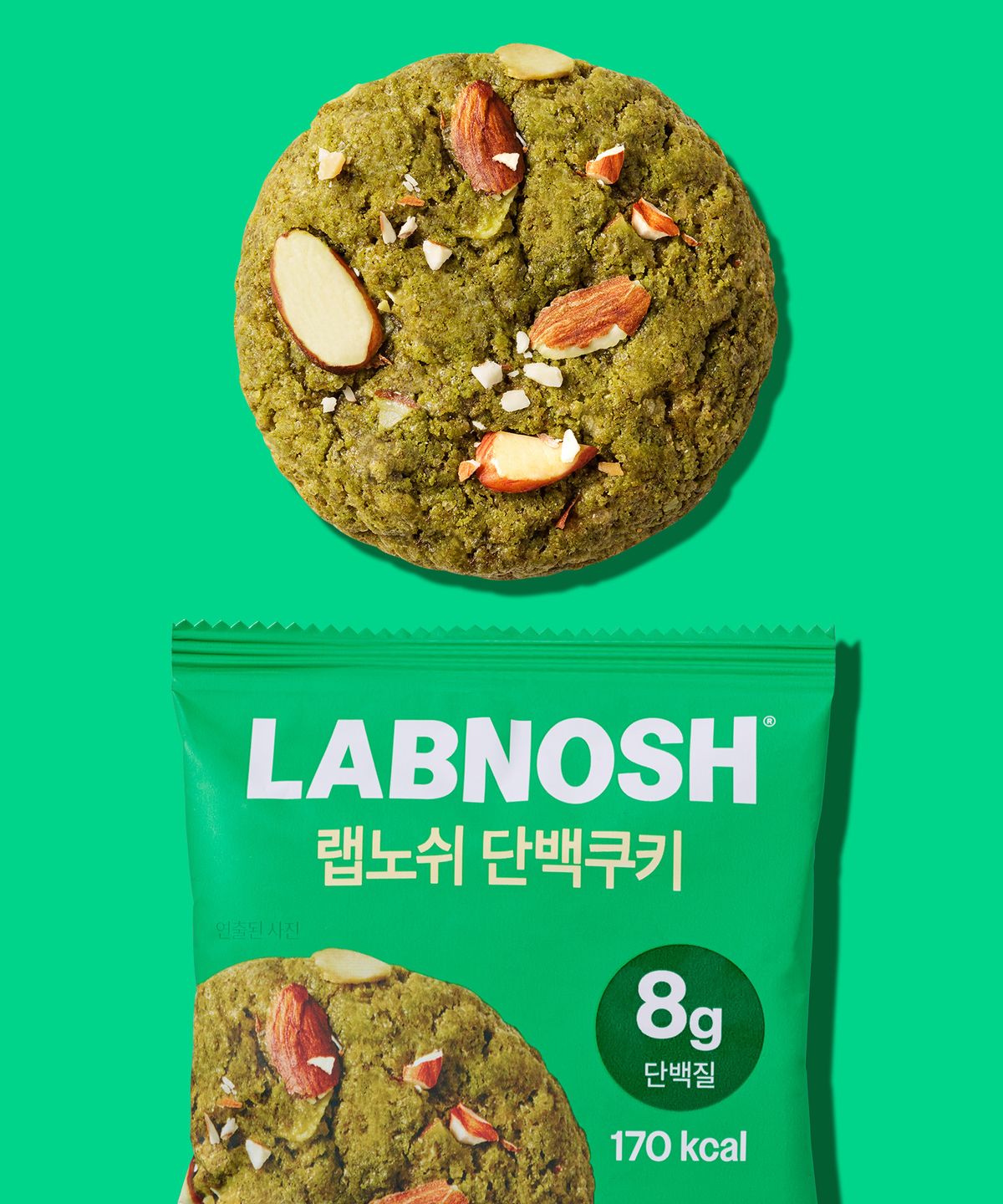 랩노쉬(LABNOSH) 단백쿠키 아몬드앤 그린티 (10개입)