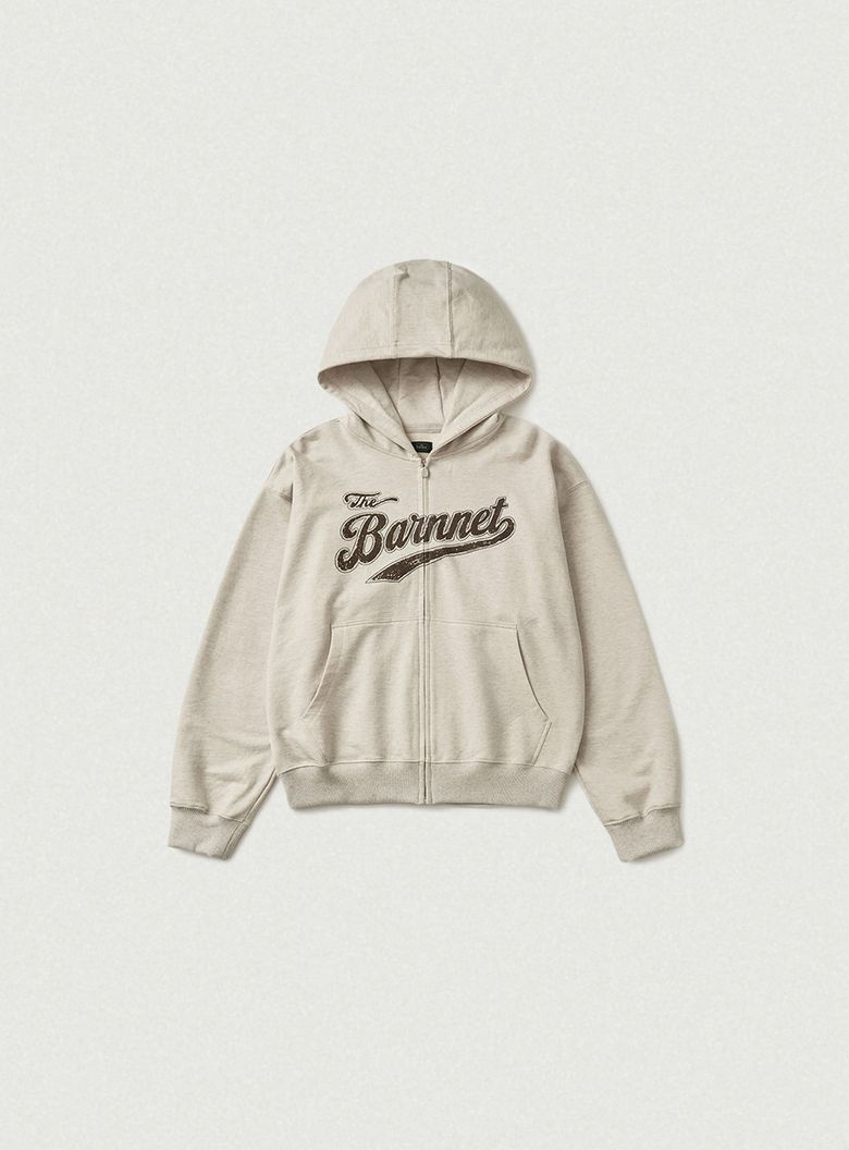 Fenley Sweat Zip-Up Hoodie Jacket_Oatmeal