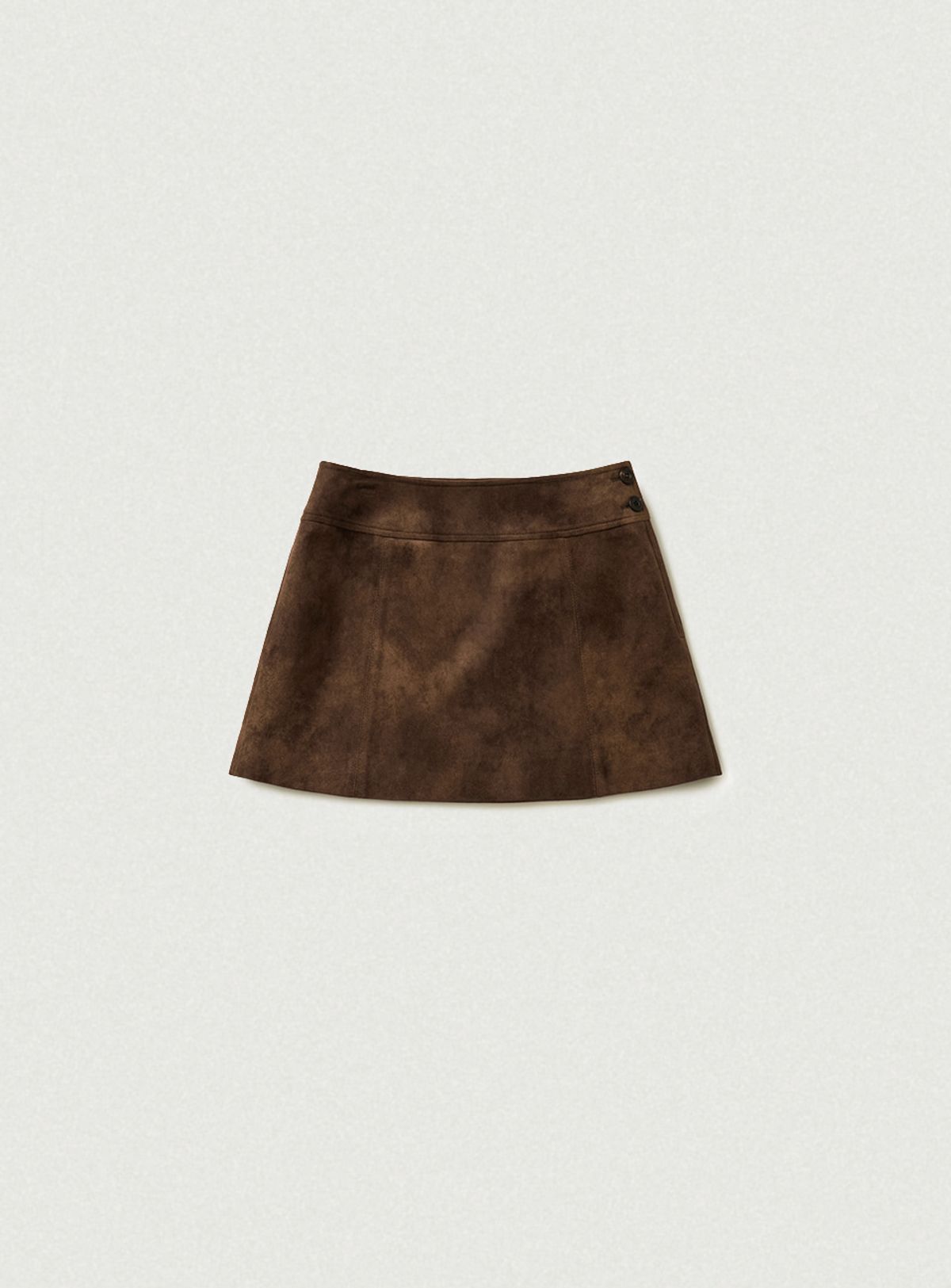 더바넷(THEBARNNET) Harri Suede Mini Skirt_Brown