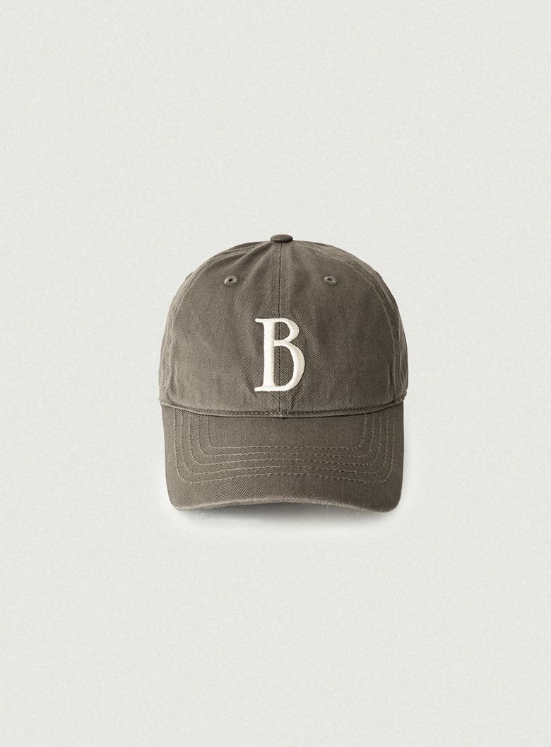 B Logo Ball Cap_Grey