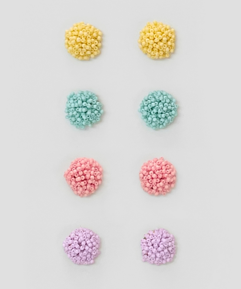 blossom party beads earrings (4colors)