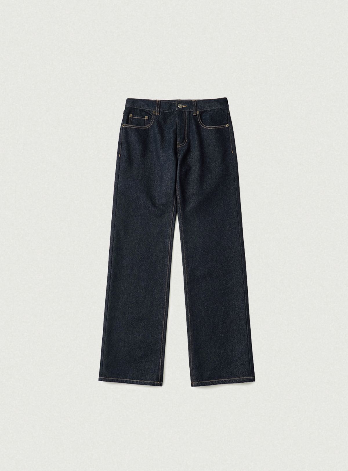 더바넷(THEBARNNET) Voe Curved Denim Pants_Deep Navy