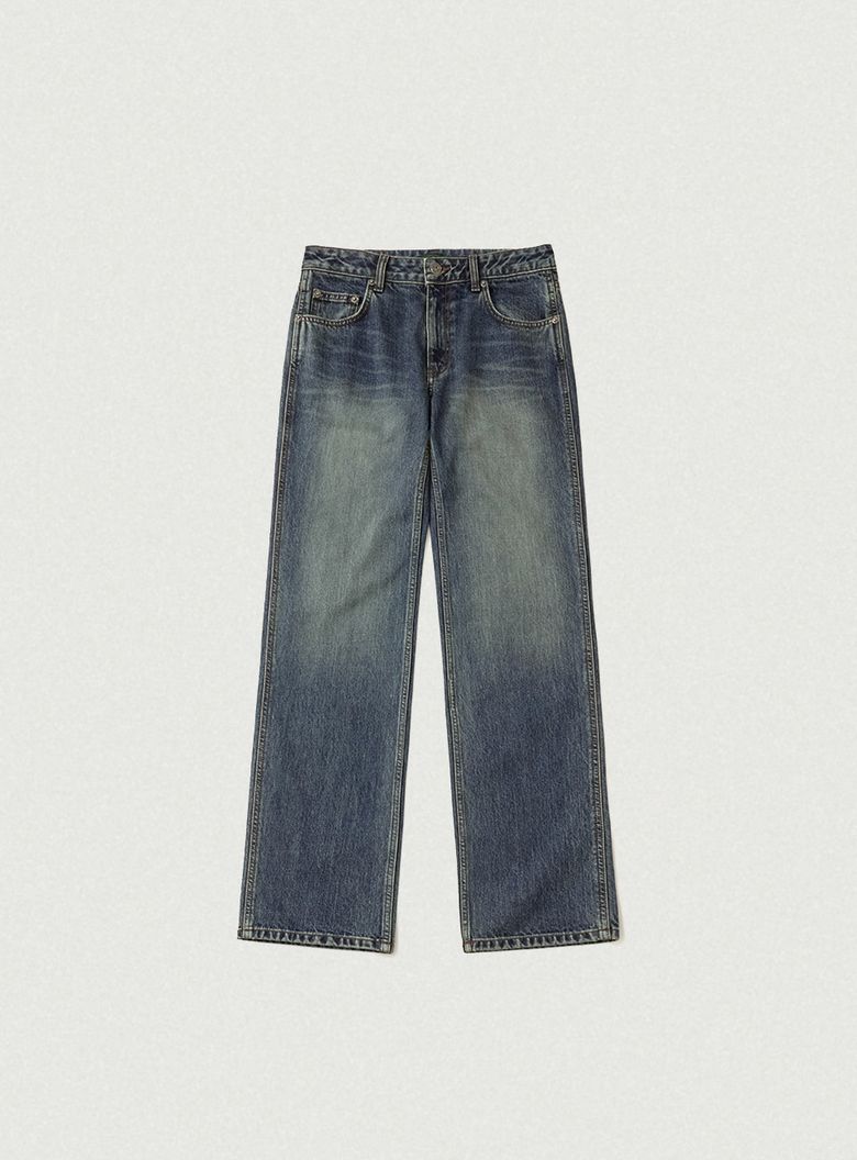 Hazel Mid Rise Denim Pants_Deep Blue