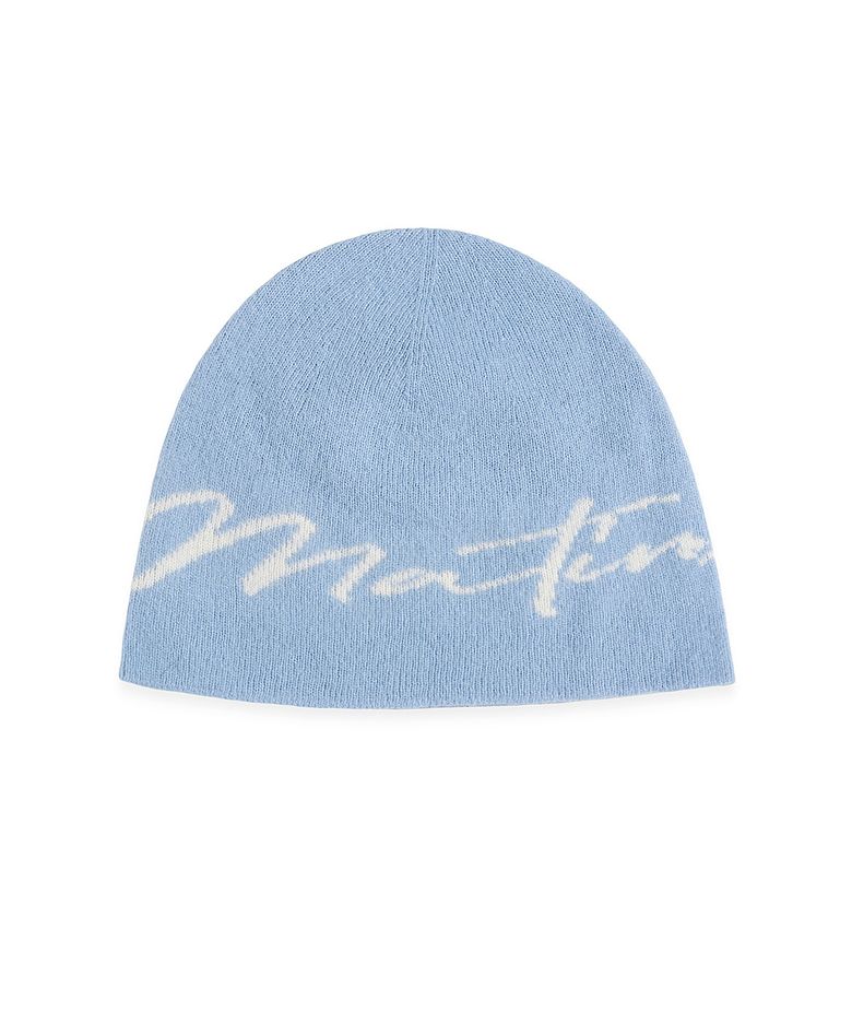 MATIN LOGO SCRIPT BEANIE IN BLUE