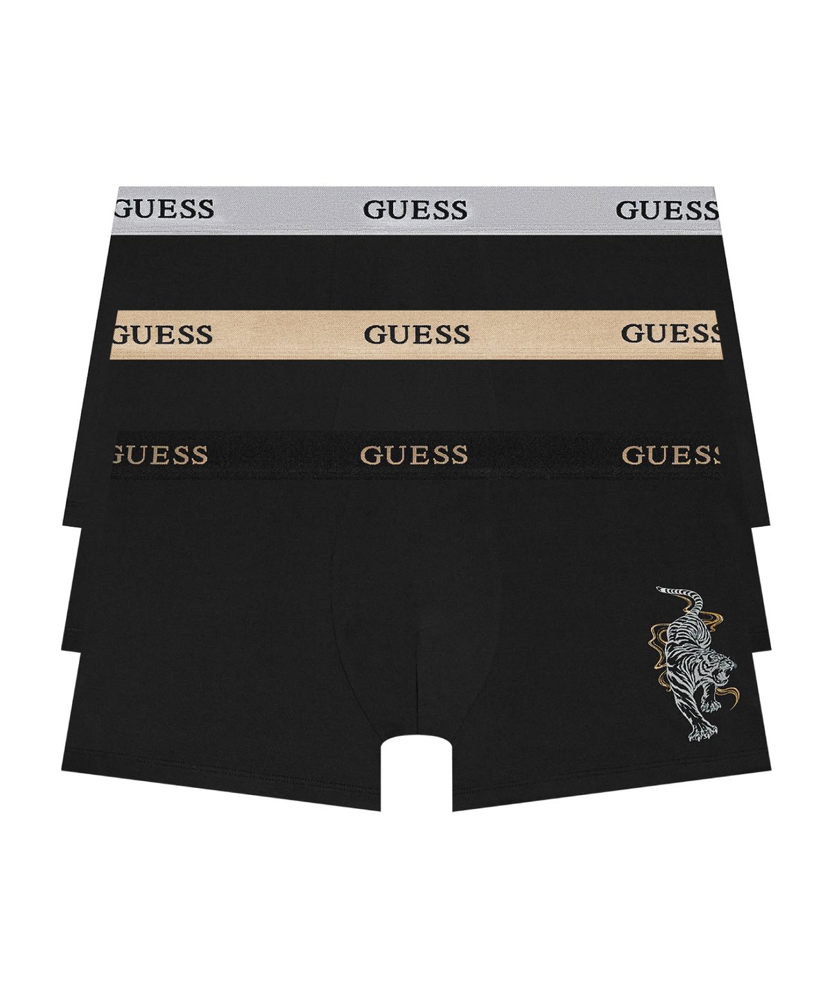 게스언더웨어(GUESS UNDERWEAR) 블랙에디션 타이거 드로즈 3PACK