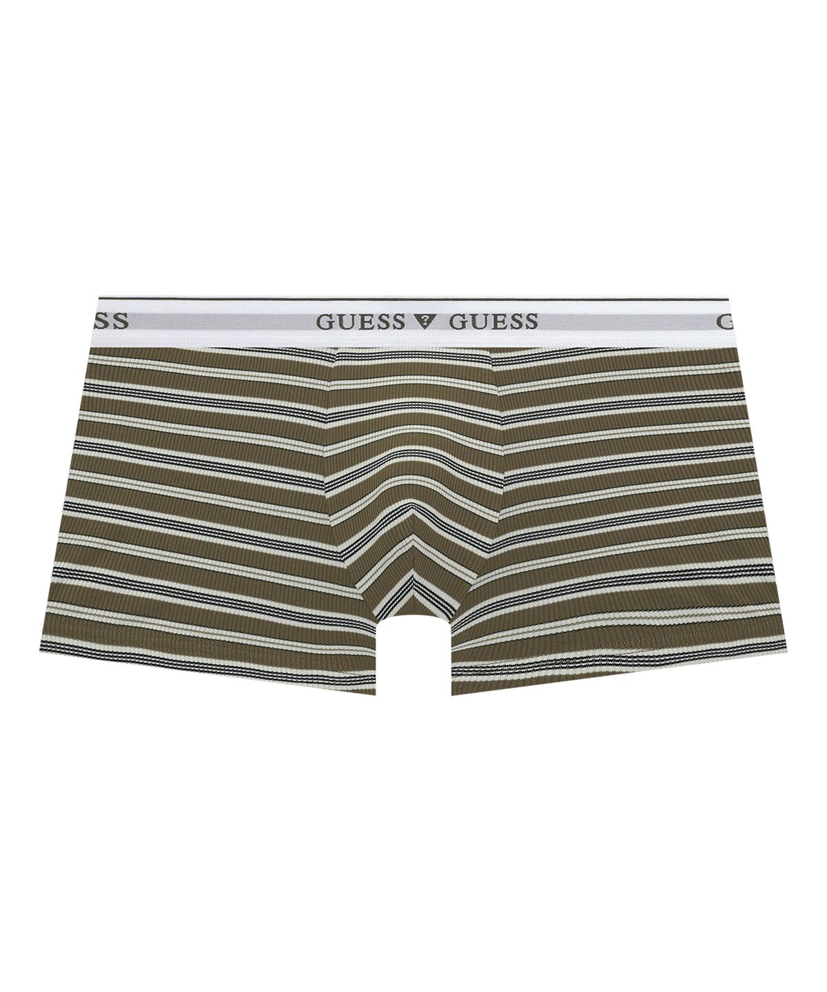 게스언더웨어(GUESS UNDERWEAR) 스트라이프 골지 드로즈 - 카키