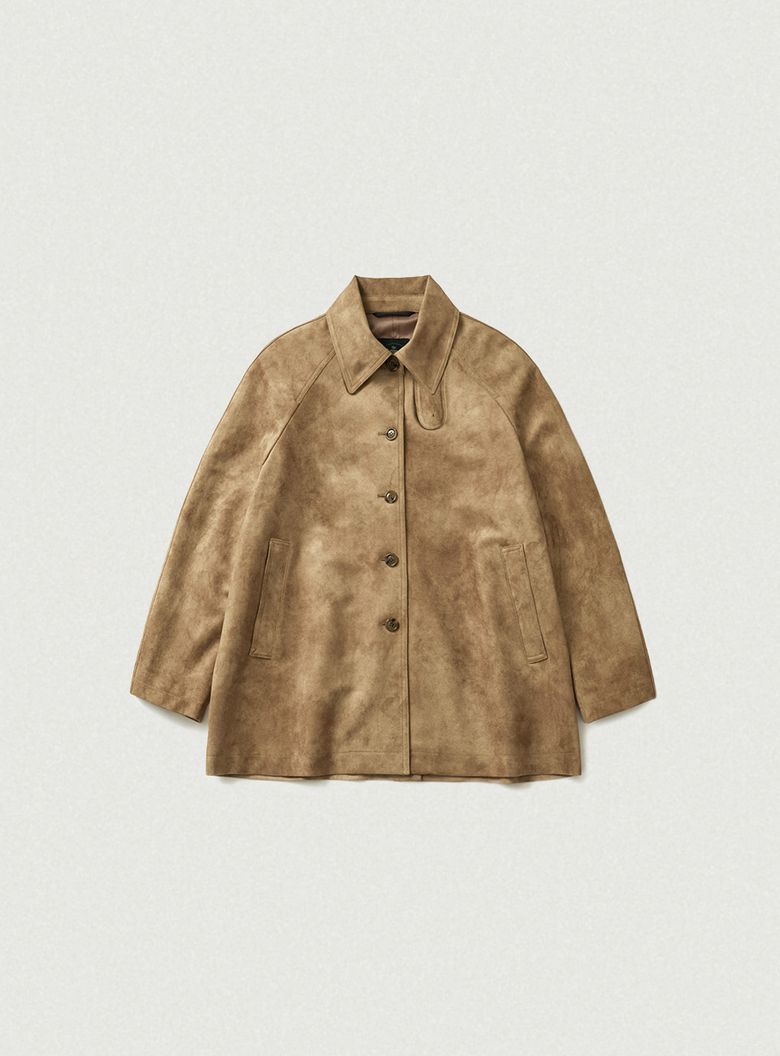 Leto Suede Half Jacket_Camel