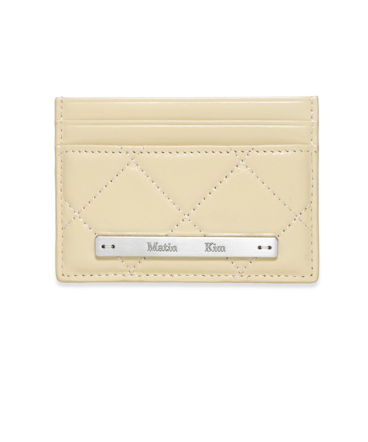 마뗑킴(MATIN KIM) PUFF QUILT CARD WALLET IN BUTTER